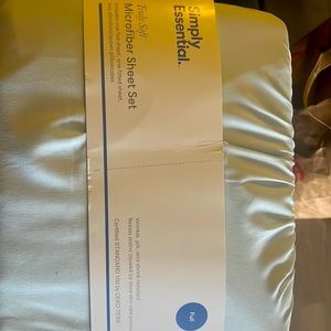 Full Size Bed Sheets Set - Light Blue